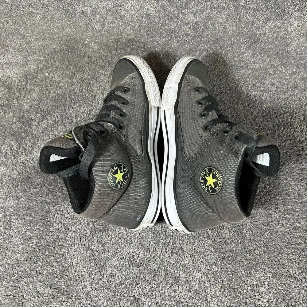 Converse Chuck Taylor All Star Axel Mid Kids Size 1 Gray Black Athletic Shoes